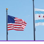 A bandeira de Chicago é linda